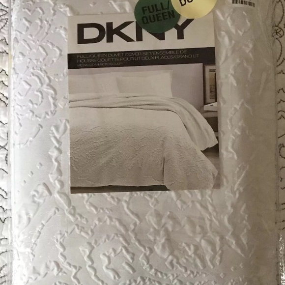 Dkny Bedding Microsculpt White Duvet Cover Set Fullqueen Poshmark